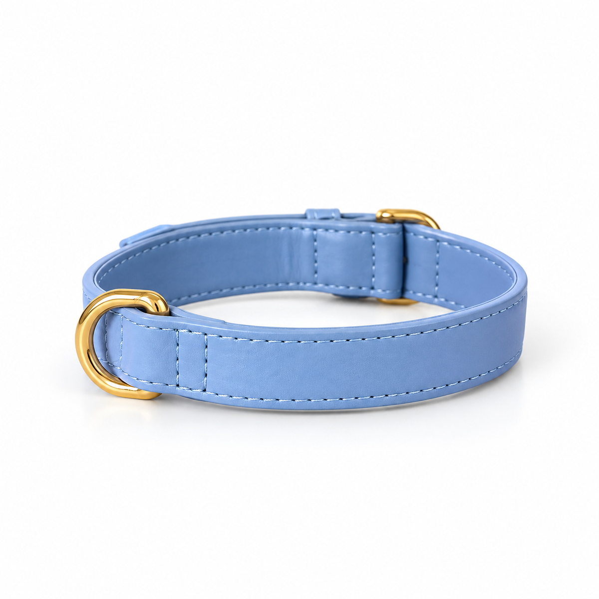 Powder Blue Vegan Leather Collar