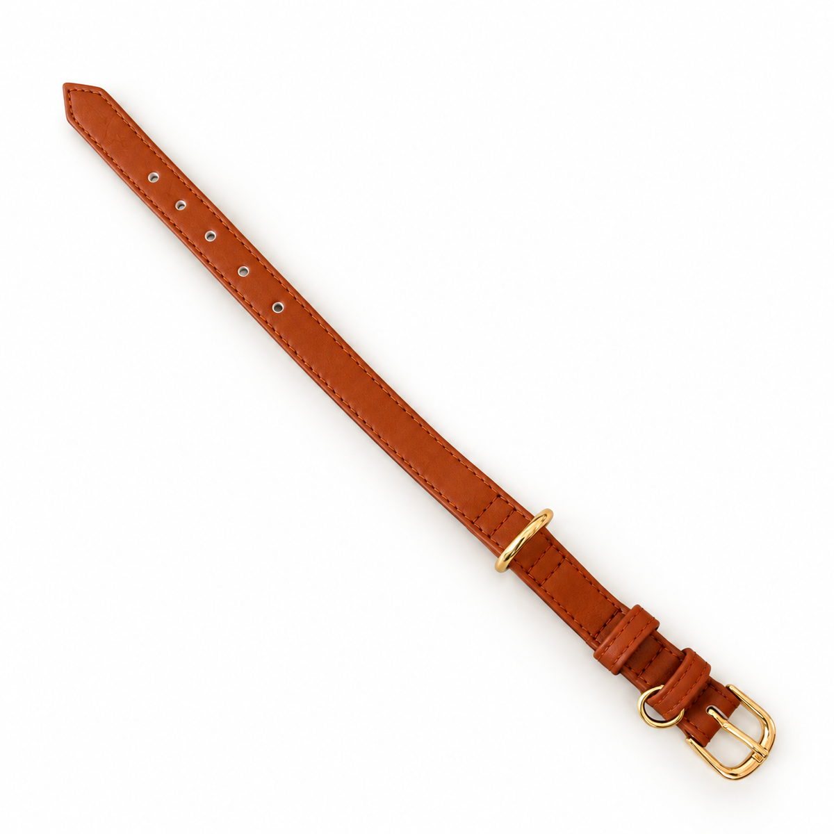 Caramel Classic Vegan Leather Collar
