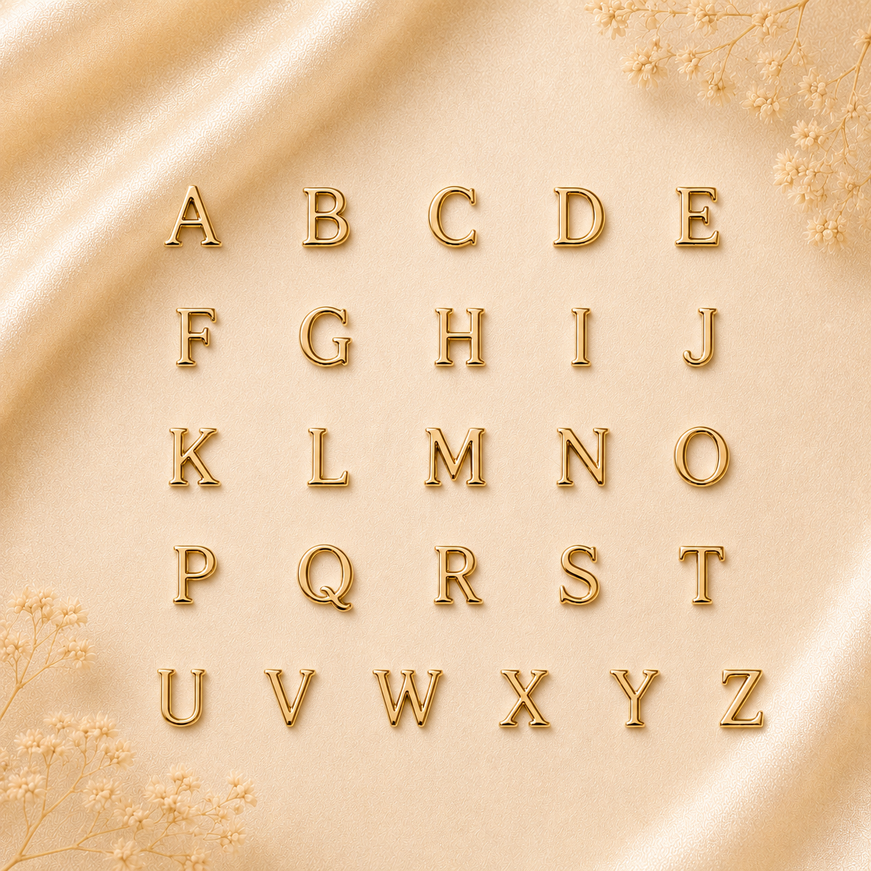 The Sleek Gold Alphabet Charm