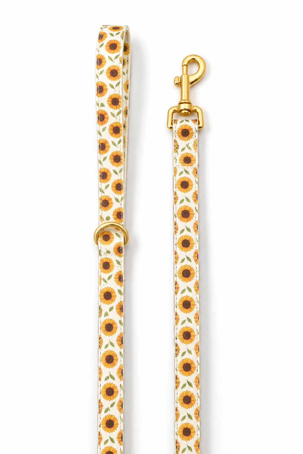 Sunflower Bloom Vegan Leather Leash
