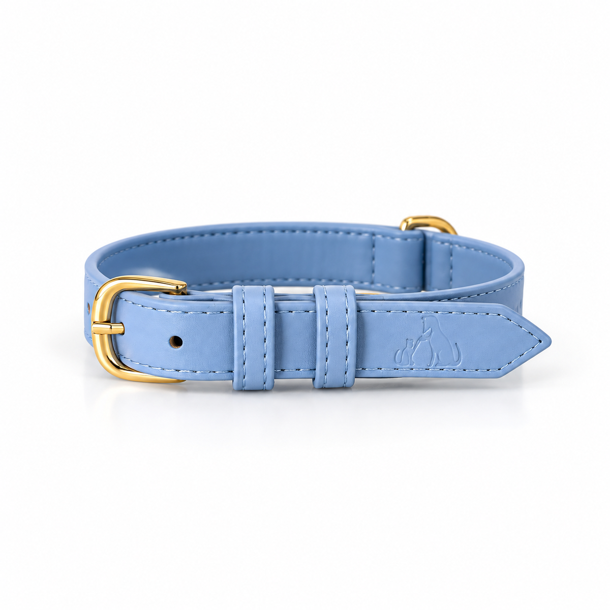 Powder Blue Vegan Leather Collar