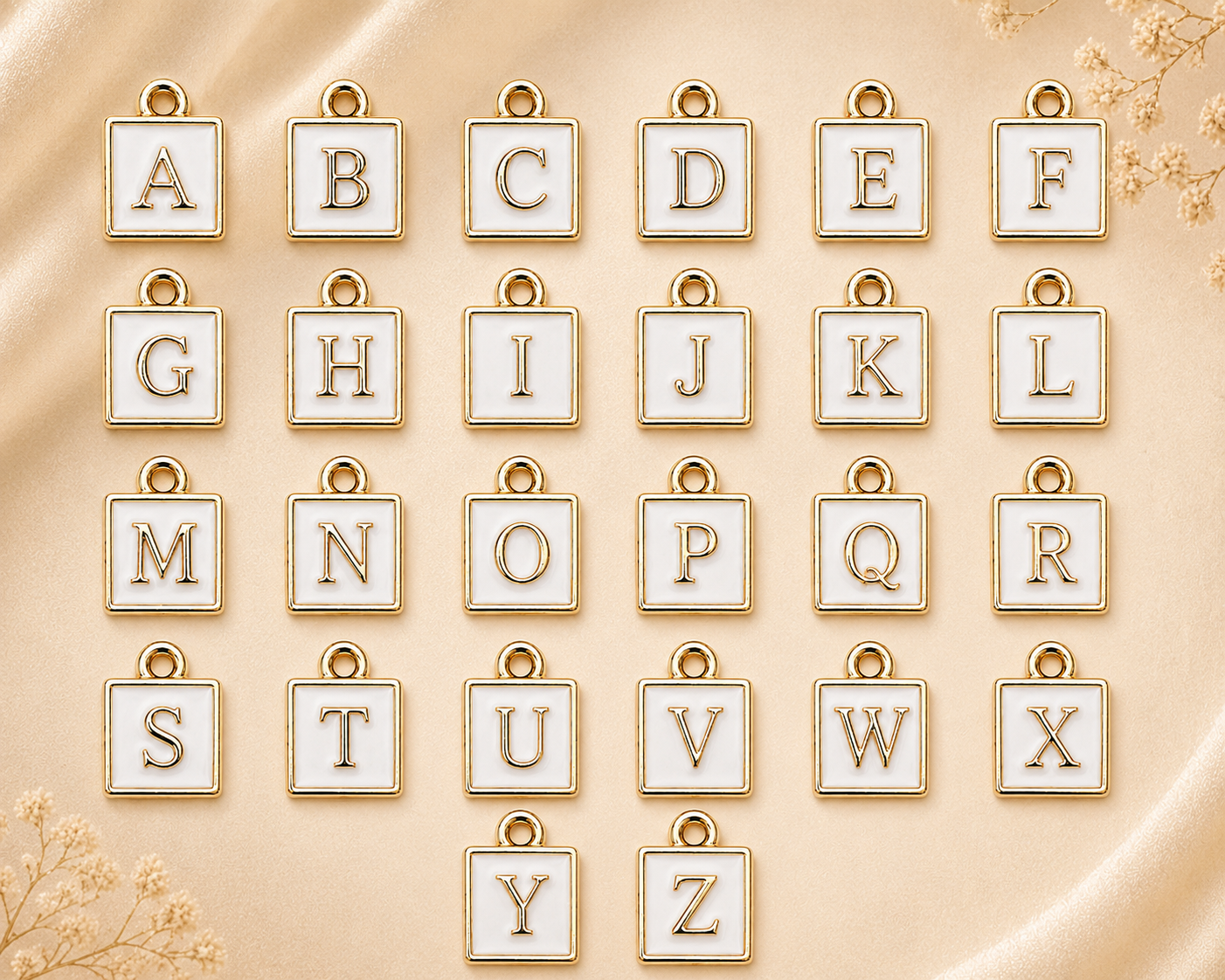 The Ivory Frame Alphabet Charm