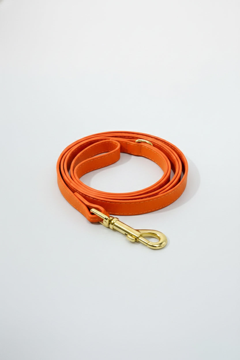 Tangerine Vegan Leather Leash